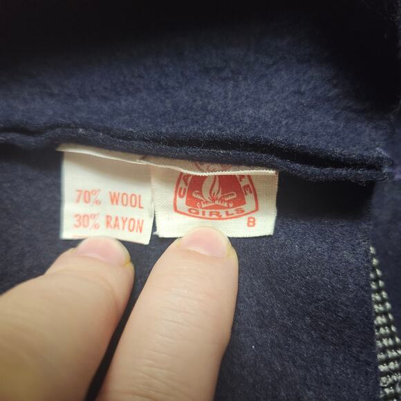 Vintage Camp Fire Girls Beaded Felt Vest 70% Wool 30% Rayon Little Girls Uniform - Picture 11 of 11